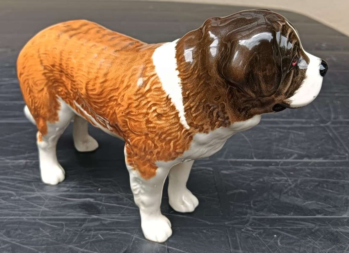 Beswicks England Large St Bernard Dog Corna Garth Stroller Figurine Made 1968 to 1989