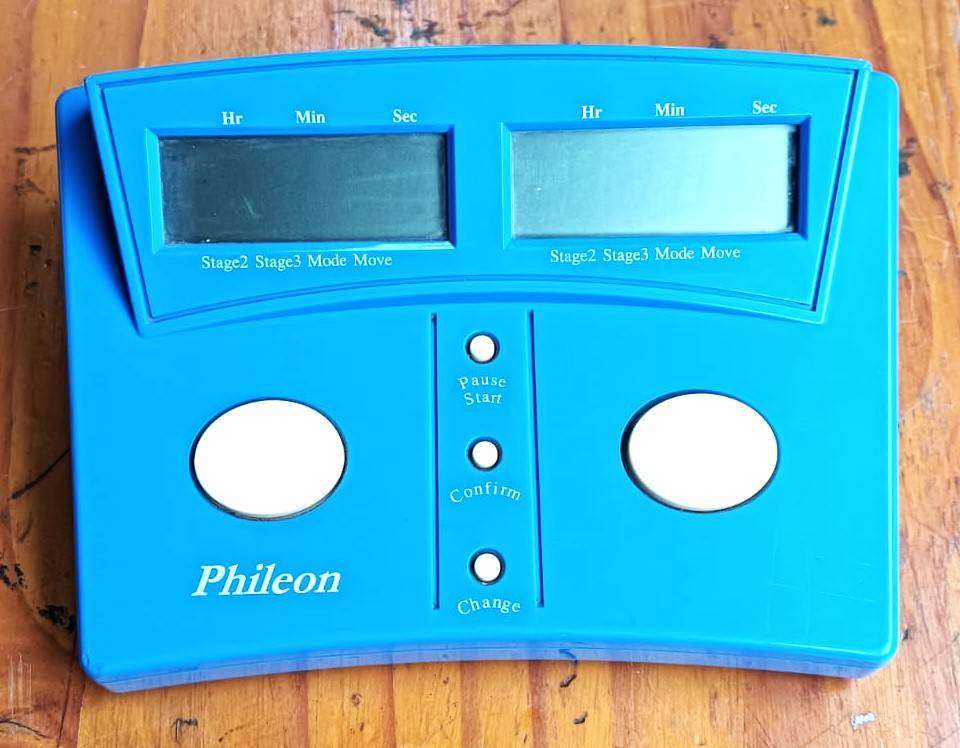 Blue Phileon Space Age Chess Clock GC8001 Design by Dutch Chess Player Kaarlo Schepel Good Working C