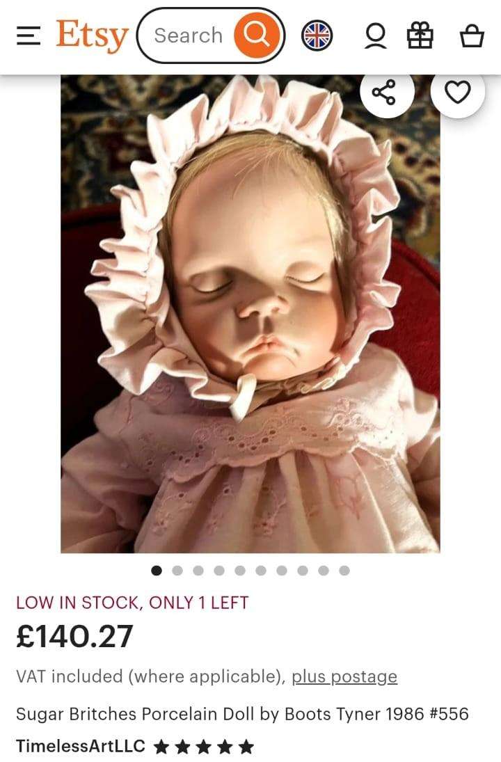 Sugar Britches Boots Tyner Designed Sleeping Doll Vintage 1986