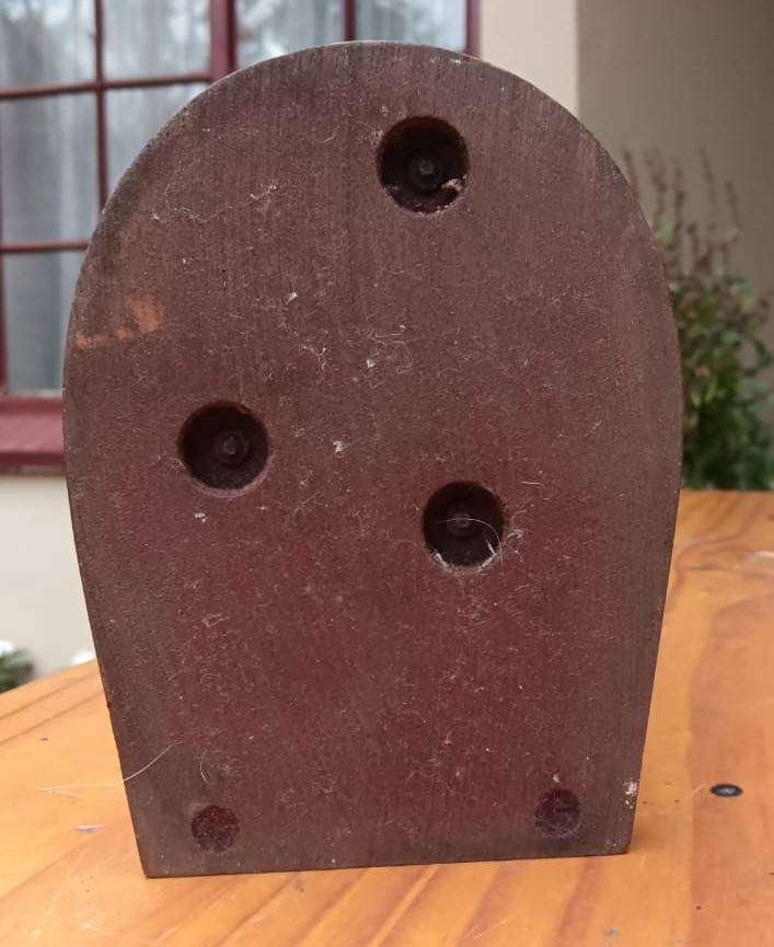 Realistic Brass Horse Sculpture Wooden Horseshoe Bookend