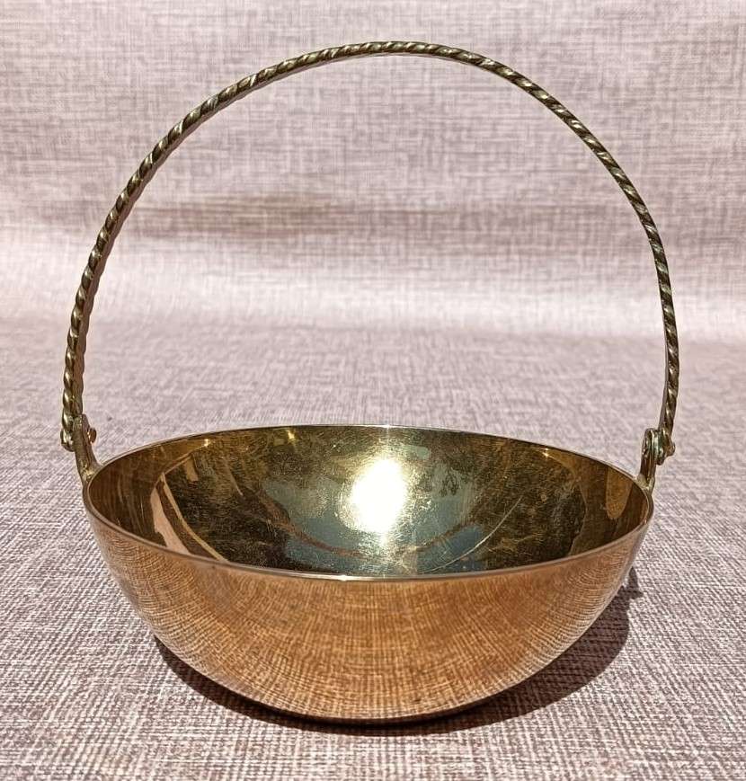 Cute Brass Bowl with Swing Handle