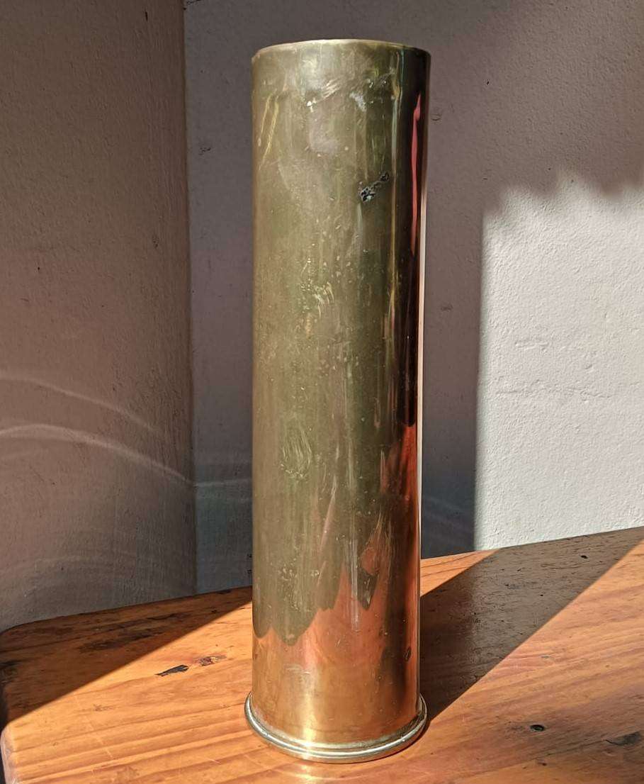 WW1 Shrapnel Shell Casing 1916 British Royal Horse Artillery 13-Pounder Field Gun