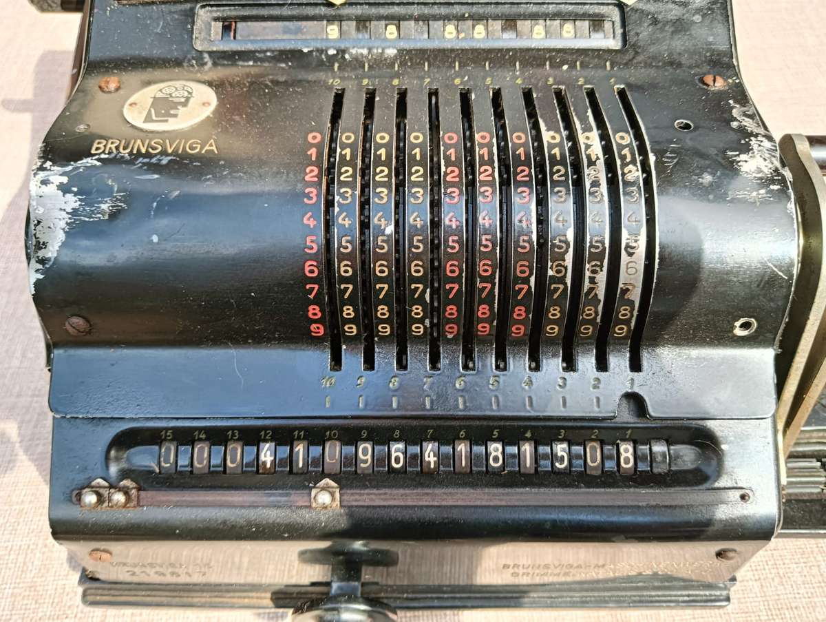 Vintage 1947 Brunsviga 15 German Mechanical Calculator One of only 7470 produced! Still Working!