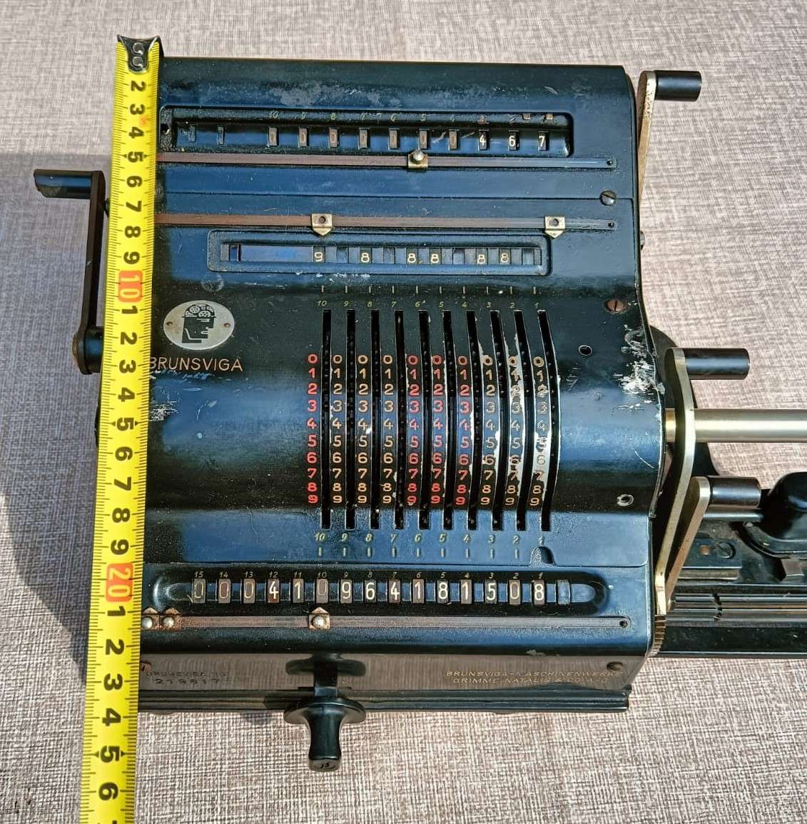 Vintage 1947 Brunsviga 15 German Mechanical Calculator One of only 7470 produced! Still Working!