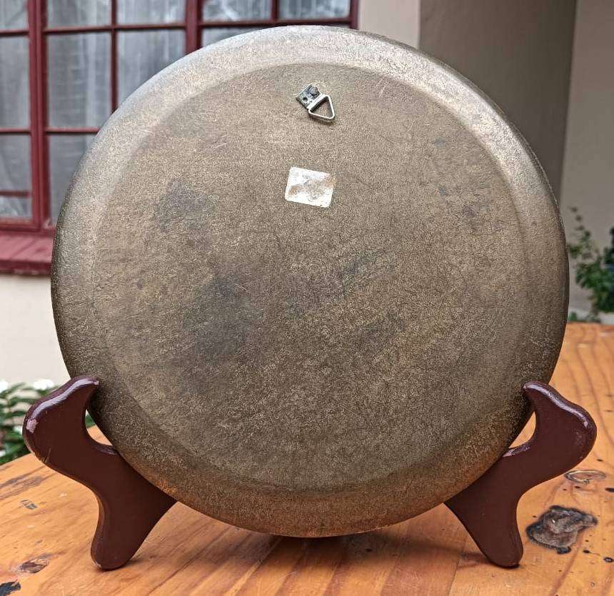 Magnificent Vintage Cloisonne Enamel on Brass Greek Byzantine Mosaic Plate 19cm Diameter Weigh 445g