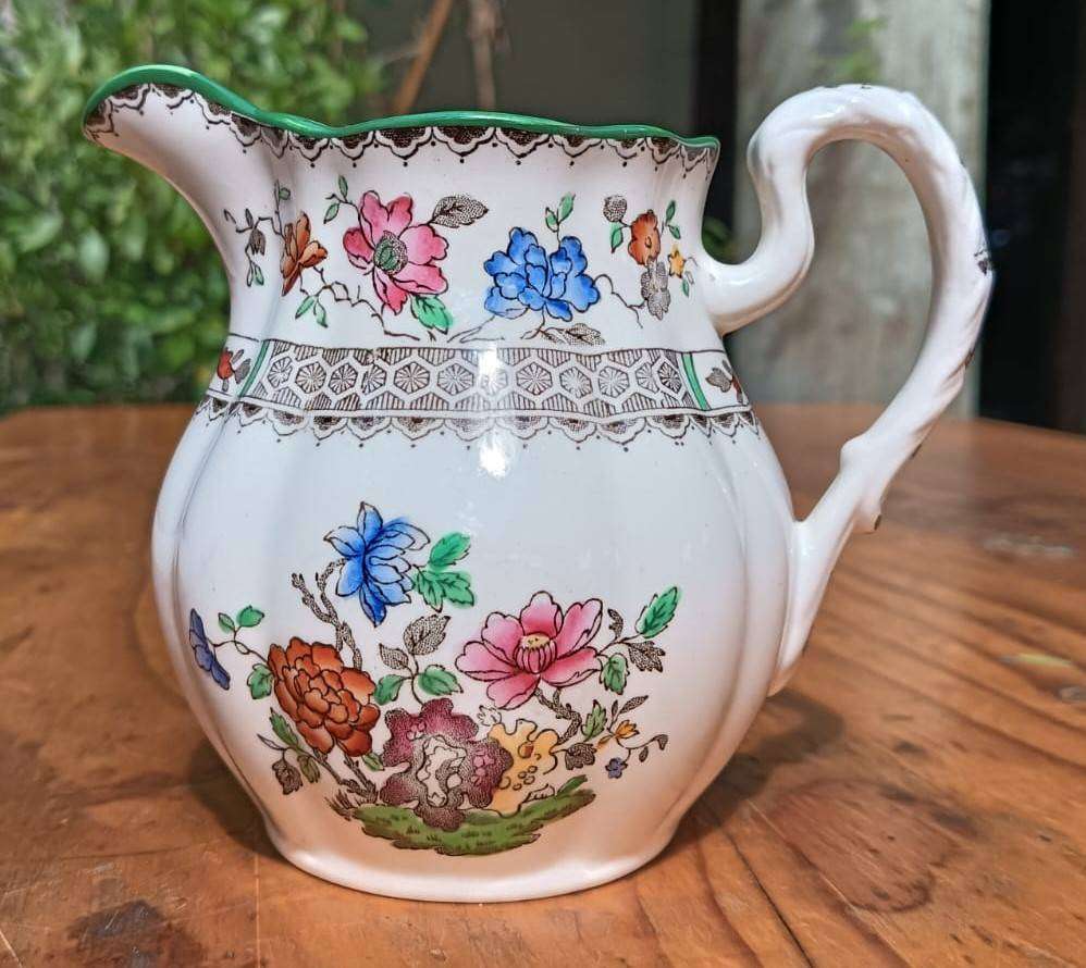 Copeland Spode England 1930s Chinese Rose Pattern (Partly Hand Painted!) Milk Pitcher