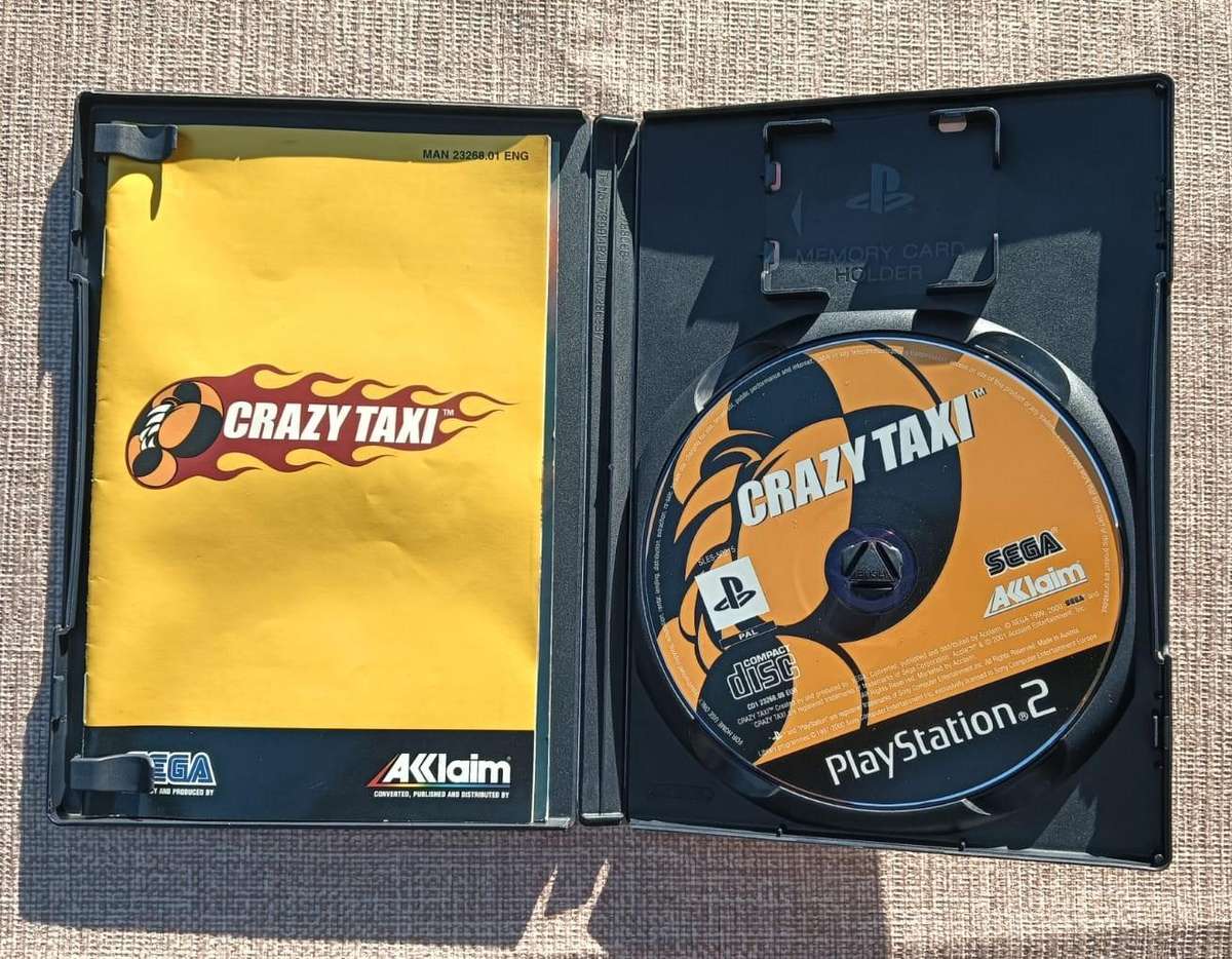 Crazy Taxi Sony Playstation 2 Game by Sega from 2003 with Manual Booklet