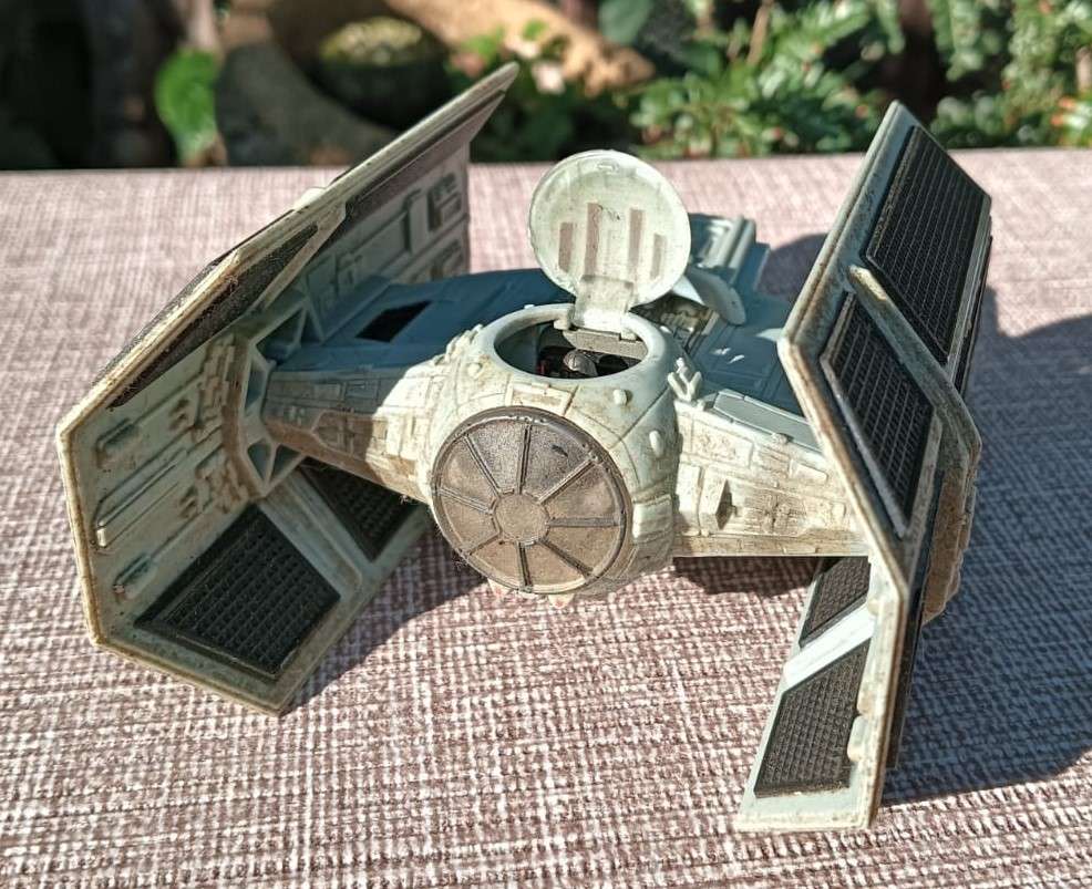 Star Wars 1995 Galoob Action Fleet Darth Vader TIE Fighter - 5th of 8 Star Wars Fighters on Auction