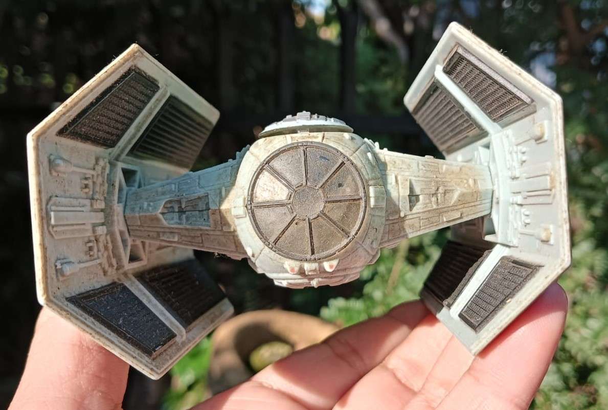 Star Wars 1995 Galoob Action Fleet Darth Vader TIE Fighter - 5th of 8 Star Wars Fighters on Auction