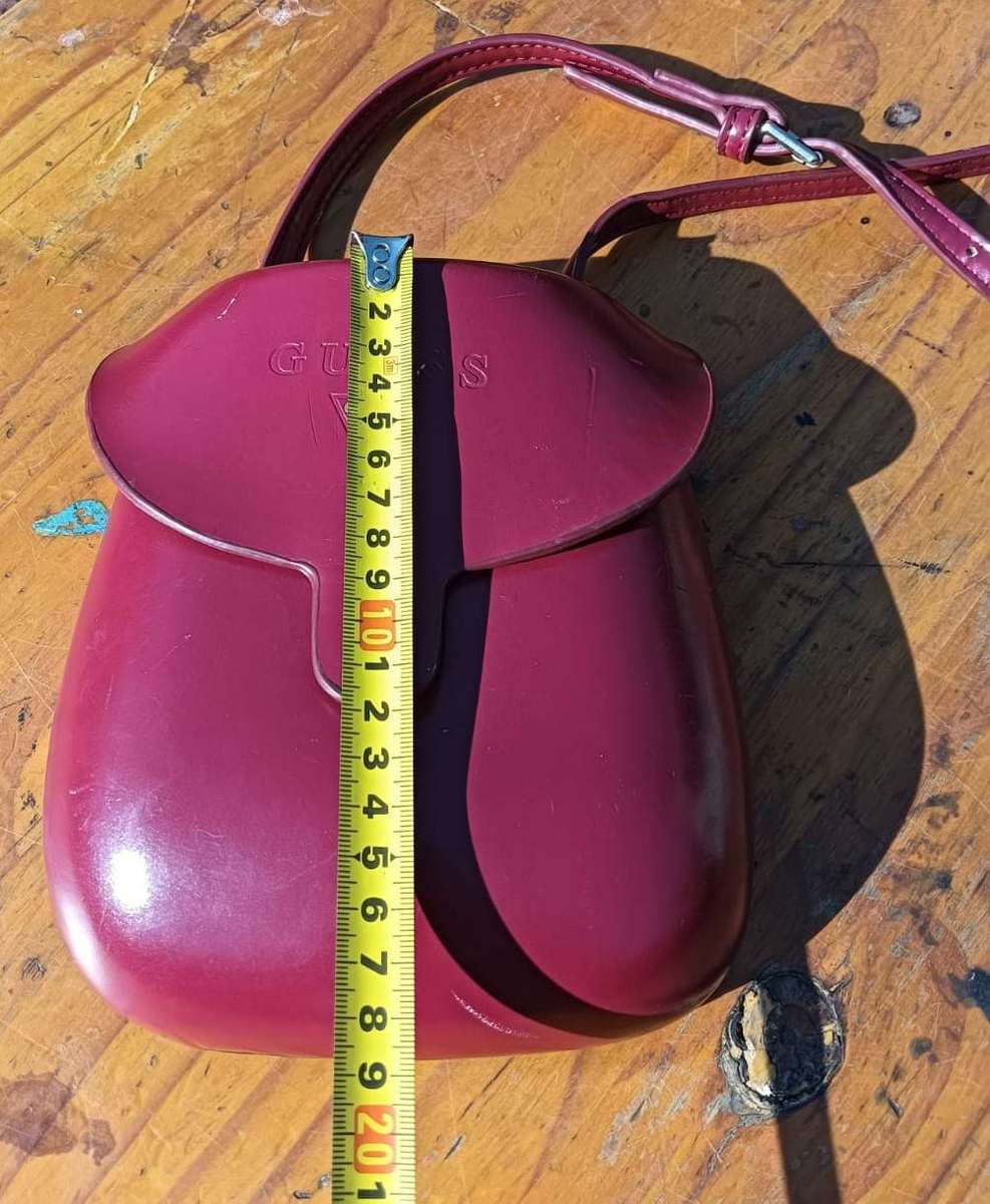 Vintage 1990s Guess Burgundy Mini Snapon Handbag or Backpack