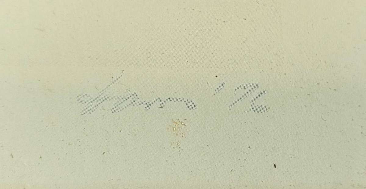 Hannes Harrs (1927-2006) Framed Colour Woodcut Print Abstract Giraffe Composition Signed Harrs 76