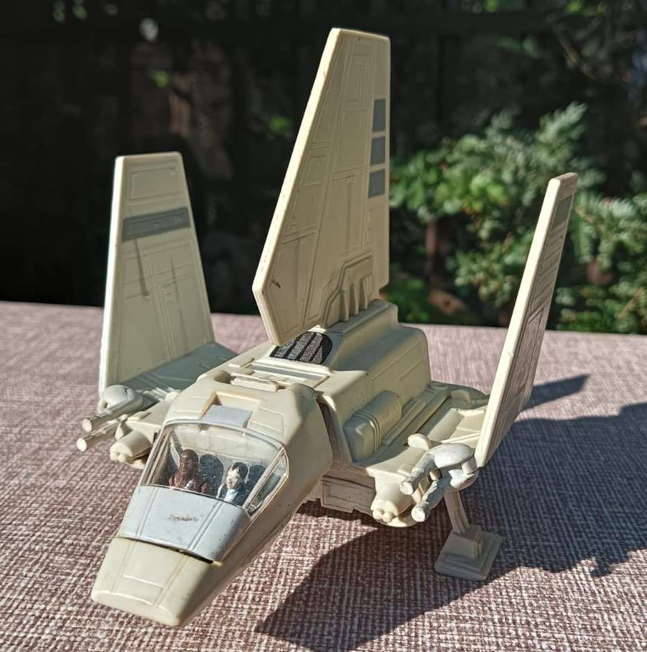 Star Wars 1995 Galoob Action Fleet Imperial Shuttle Tyderium with Han Solo and Chewbacca
