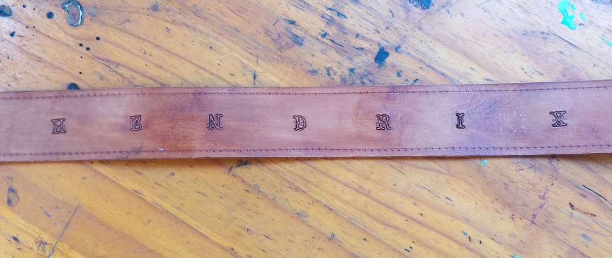 Jimi Hendrix Leather Belt - 108cm Long 6 cm Wide