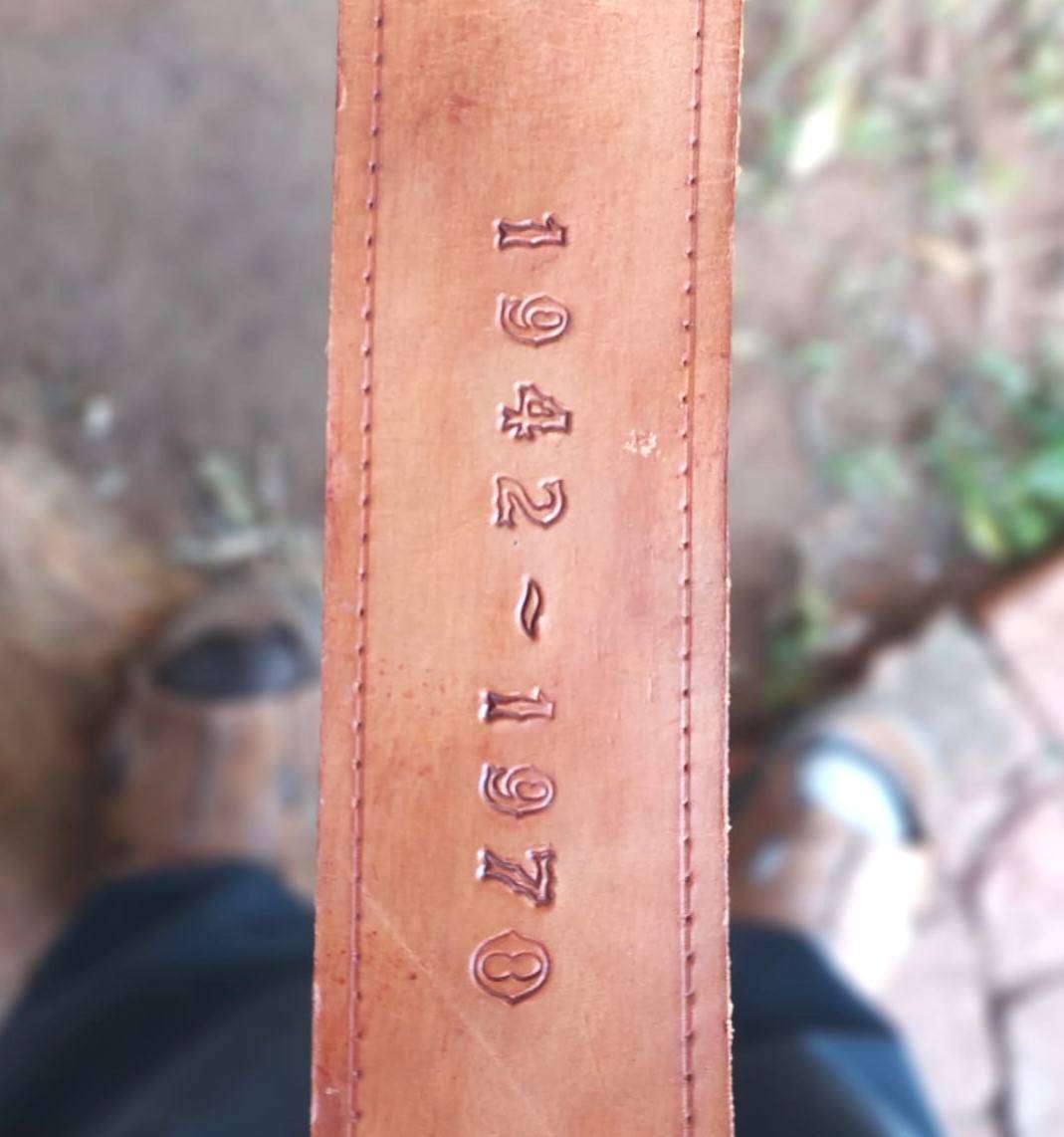 Jimi Hendrix Leather Belt - 108cm Long 6 cm Wide