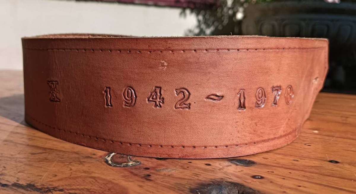 Jimi Hendrix Leather Belt - 108cm Long 6 cm Wide