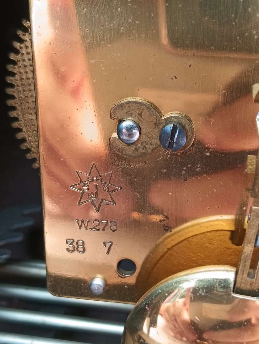 Junghans German Mantel Clock from 1938 - W278 Movement - Working! - Winding Key!