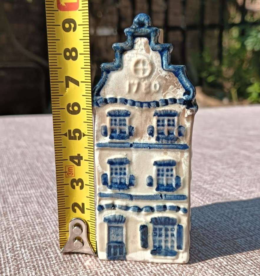 Royal Delft Blue KLM House No 3 with Suncross Widow Embossed Marked 1780 Below - Rare Early Number!