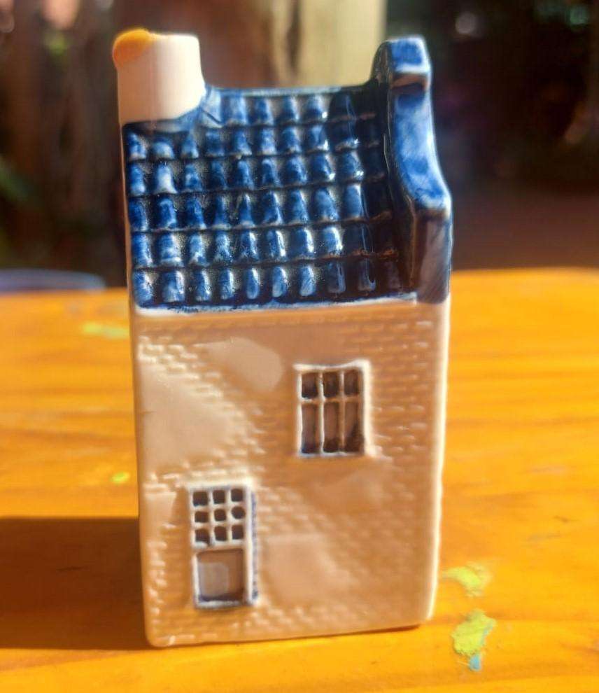 Royal Delft Blue KLM House No 36 - Still Liqueur Inside!  A 17th Century home Still Standing!