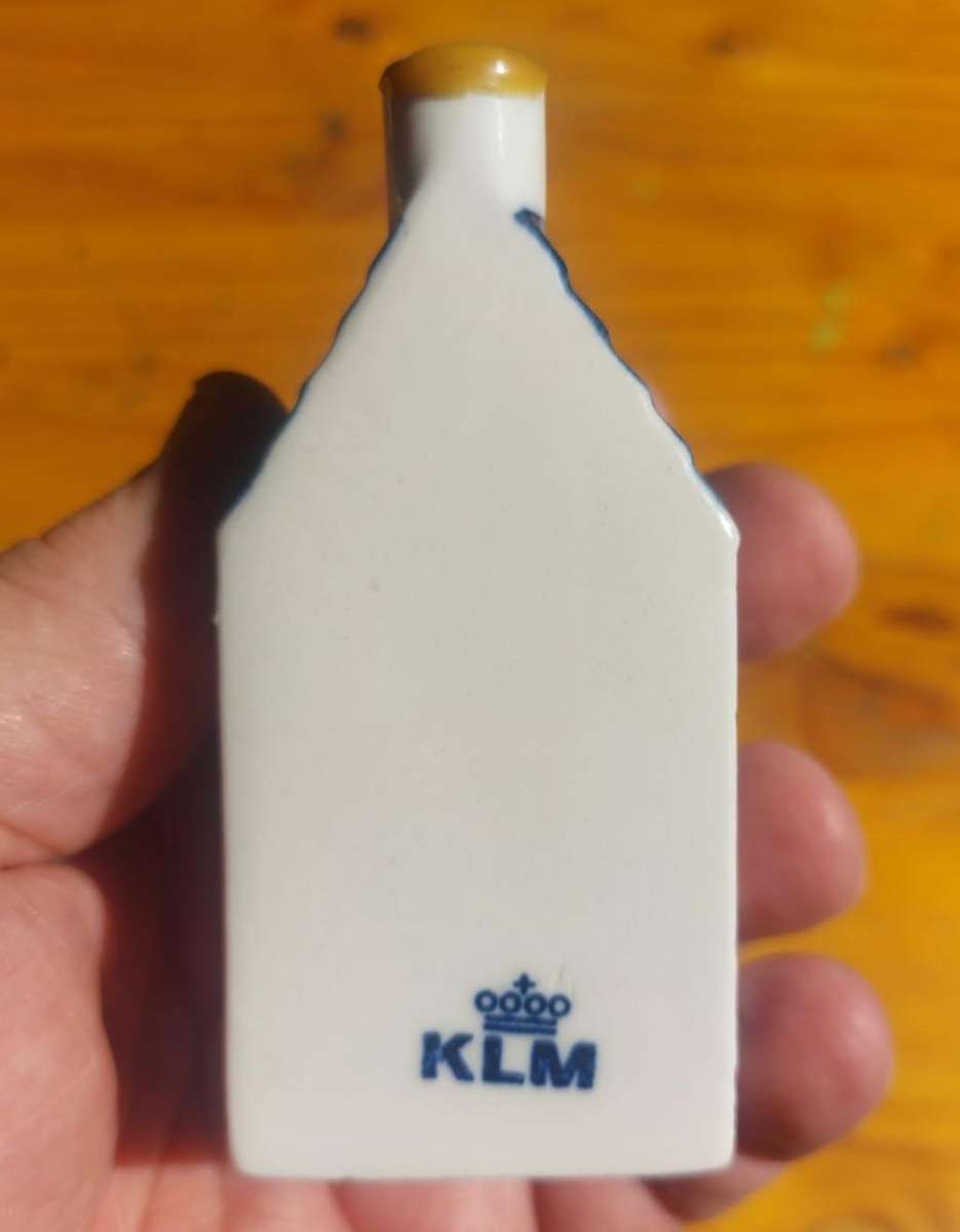 Royal Delft Blue KLM House No 36 - Still Liqueur Inside!  A 17th Century home Still Standing!