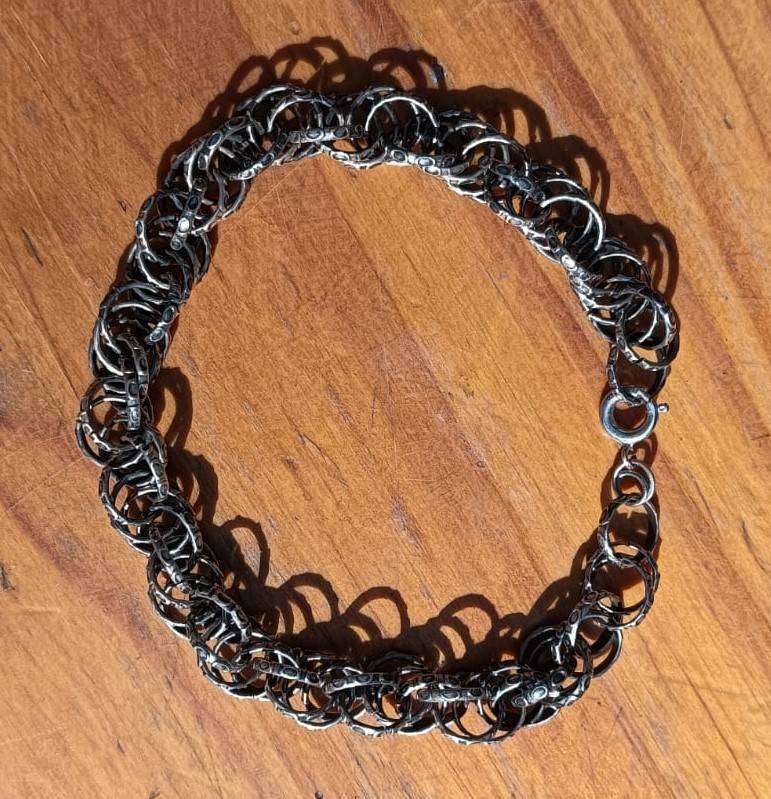 Classic Vintage Kelevala Koru Ethnic Finnish Chainmail Bracelet