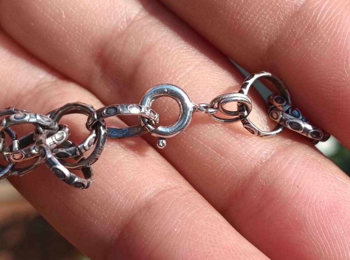 Classic Vintage Kelevala Koru Ethnic Finnish Chainmail Bracelet