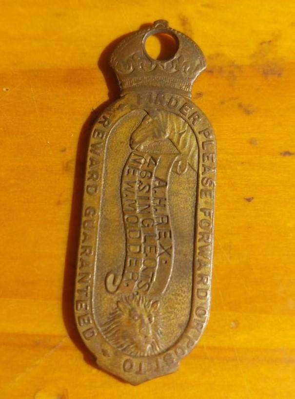 Vintage 1940s Beloning Gewaarborg / Reward Guaranteed Key Ring  SA H Rex