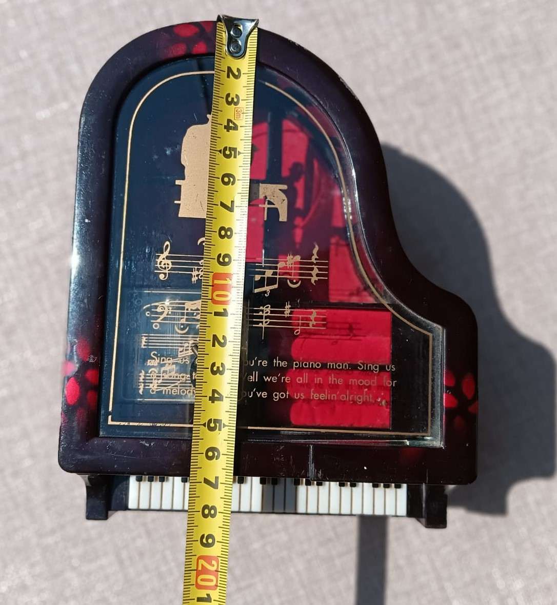 Kings Grand Piano Music Jewellery Trinket Box - Good Working Condition