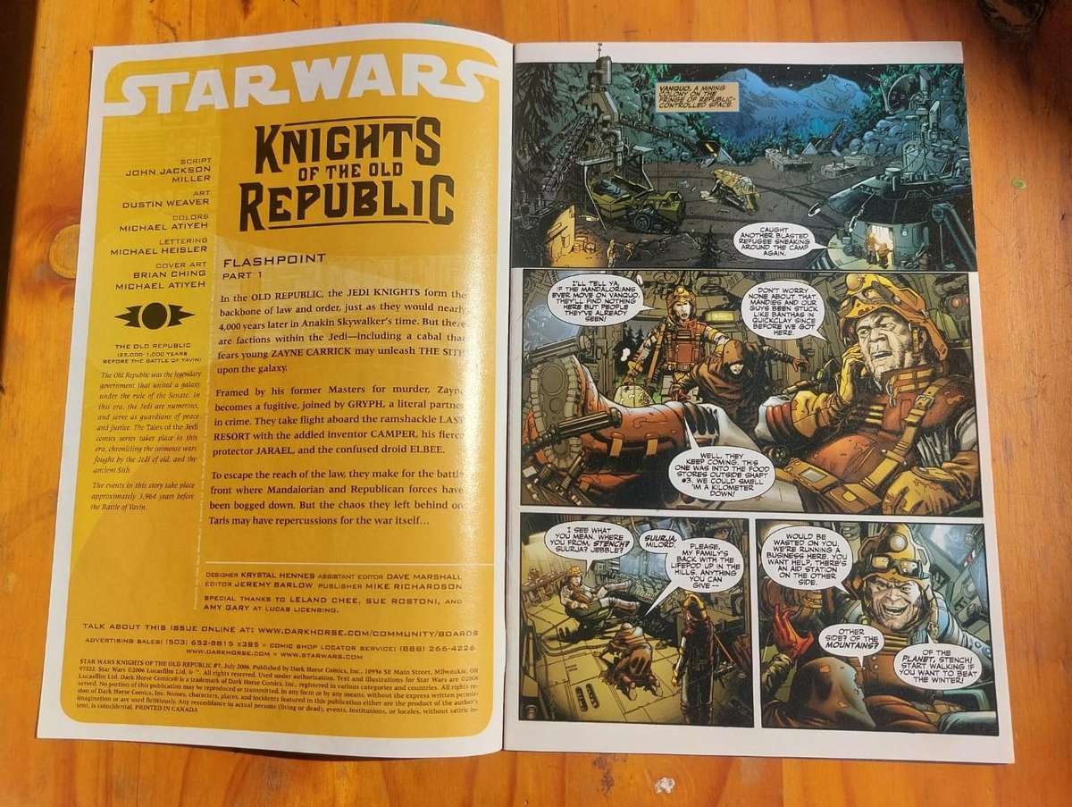 Star Wars Dark Horse 2006 Knights of the Old Republic Comic No 7 In Excellent Condition