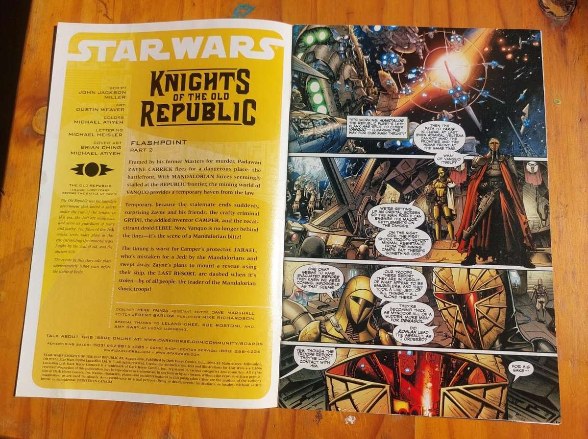 Star Wars Dark Horse 2006 Knights of the Old Republic Comic No 8 In Excellent Condition