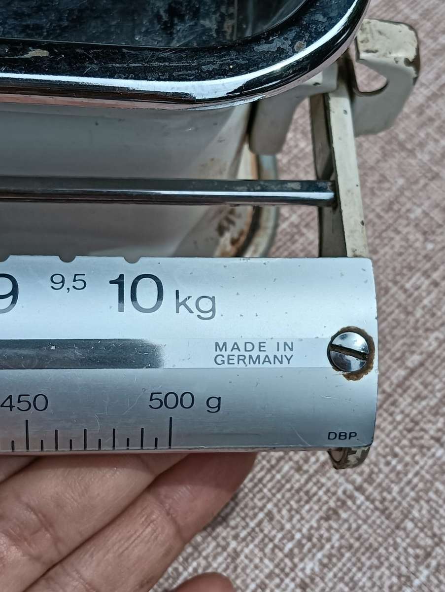 VINTAGE 1950S KRUPS PERLA GERMANY 10KG ADJUSTING WEIGHT KITCHEN SCALE