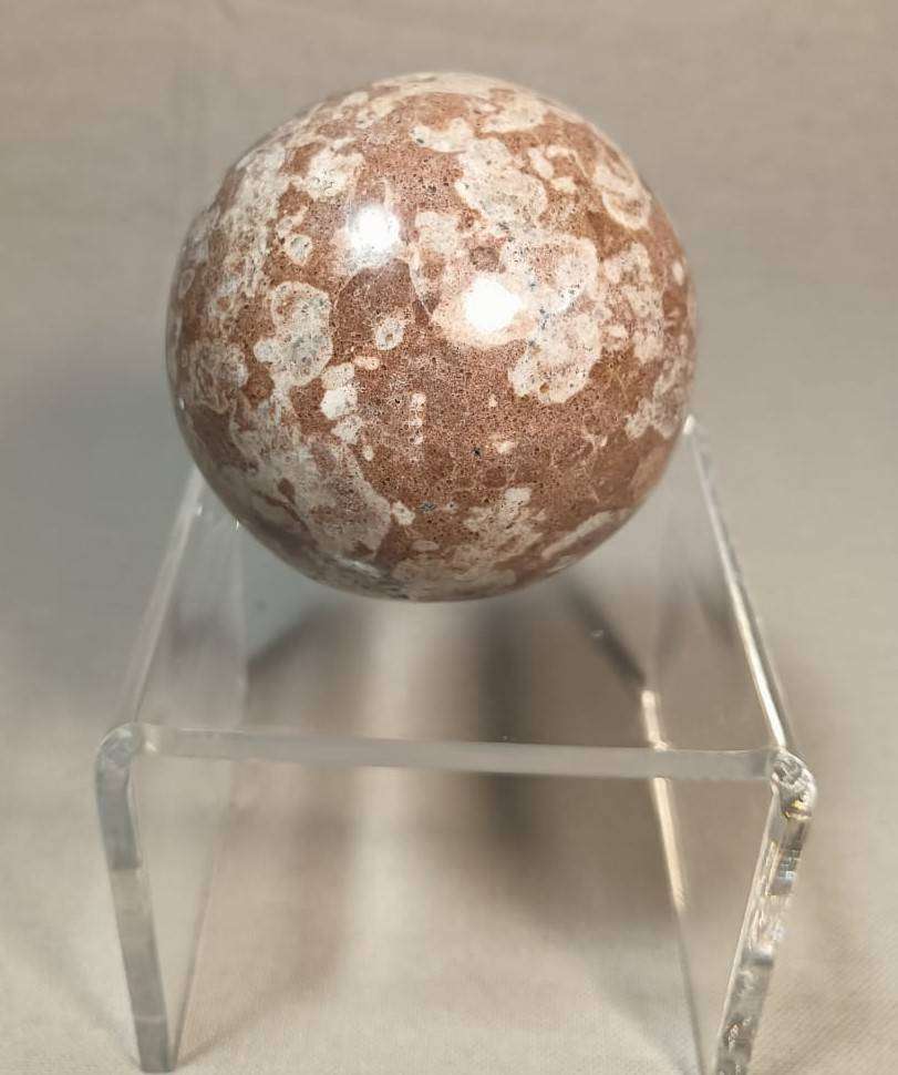 Captivating Leopard Skin Spotted Jasper Sphere 7cm Diameter 0.45kg