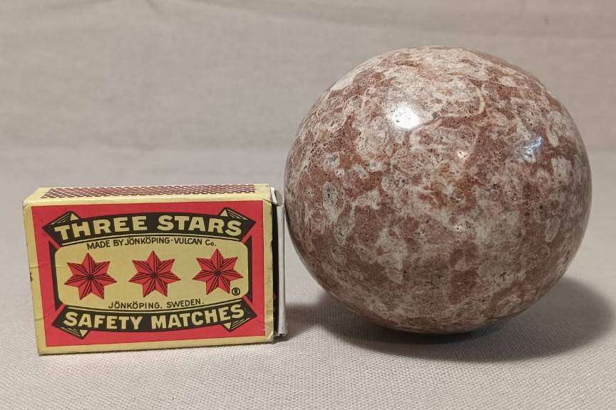 Captivating Leopard Skin Spotted Jasper Sphere 7cm Diameter 0.45kg