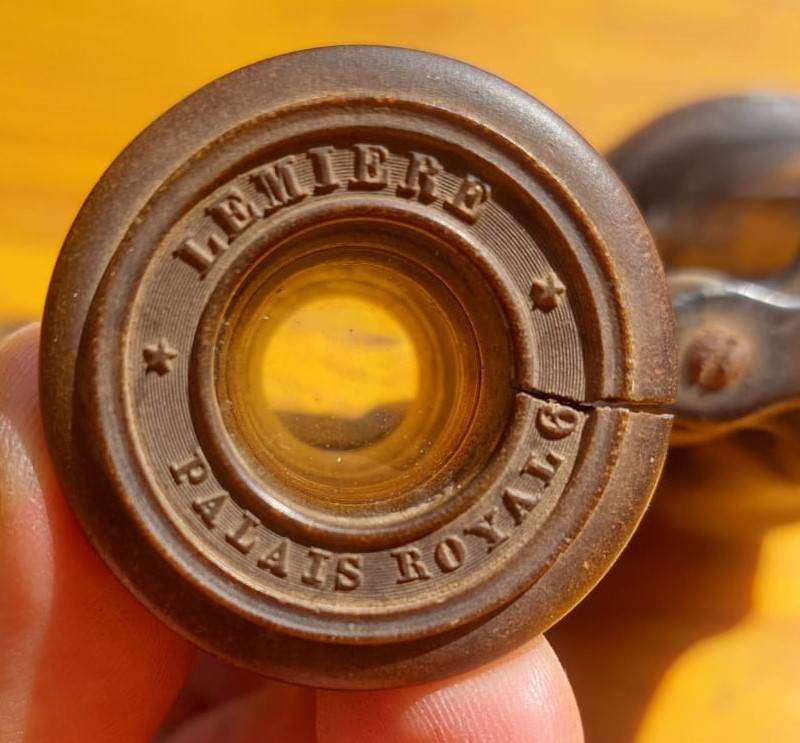 Antique (early 20th cen) Lemiere Palais Royal 6 Brass and Bakelite Binoculars Still Works See Photo