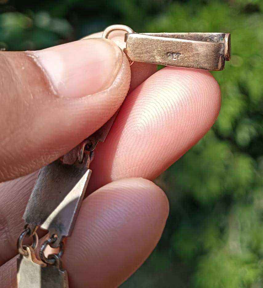 Heraldic Enamelled Coat of Arms Bracelet with Red Black Blue Lion Rampant Panels