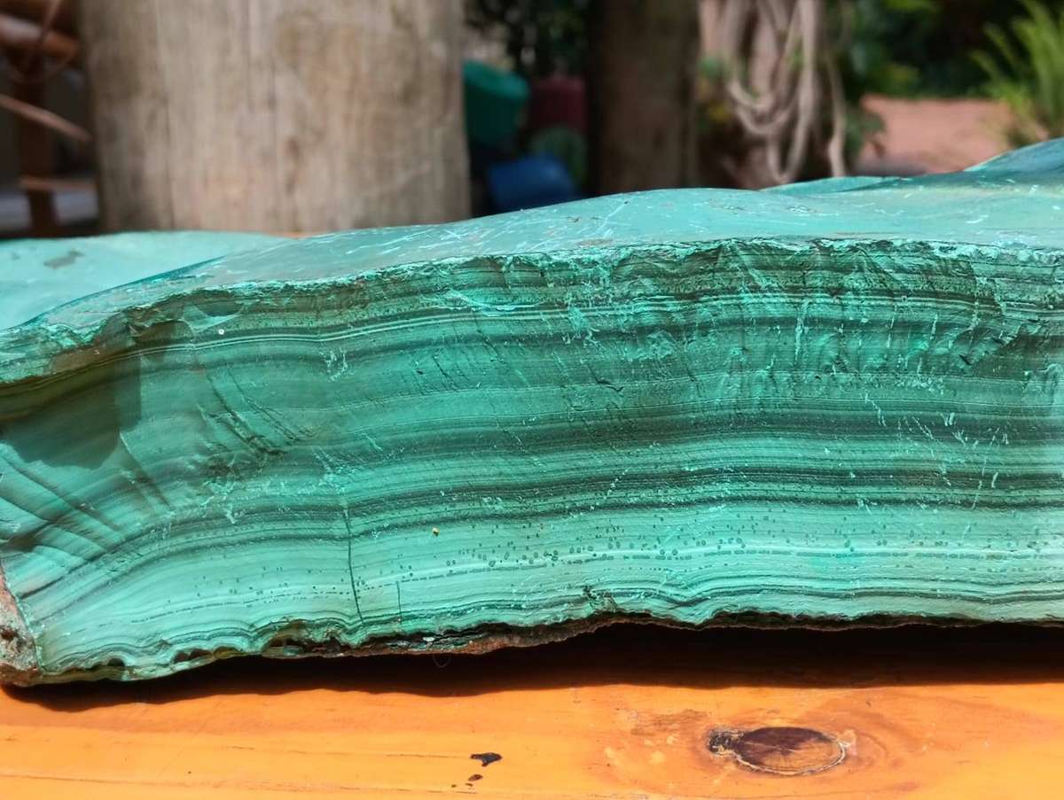 Huge 6.9kg Malachite Slab with Mesmorizingly Beautiful Banded Patterns