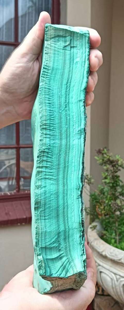 Huge 6.9kg Malachite Slab with Mesmorizingly Beautiful Banded Patterns