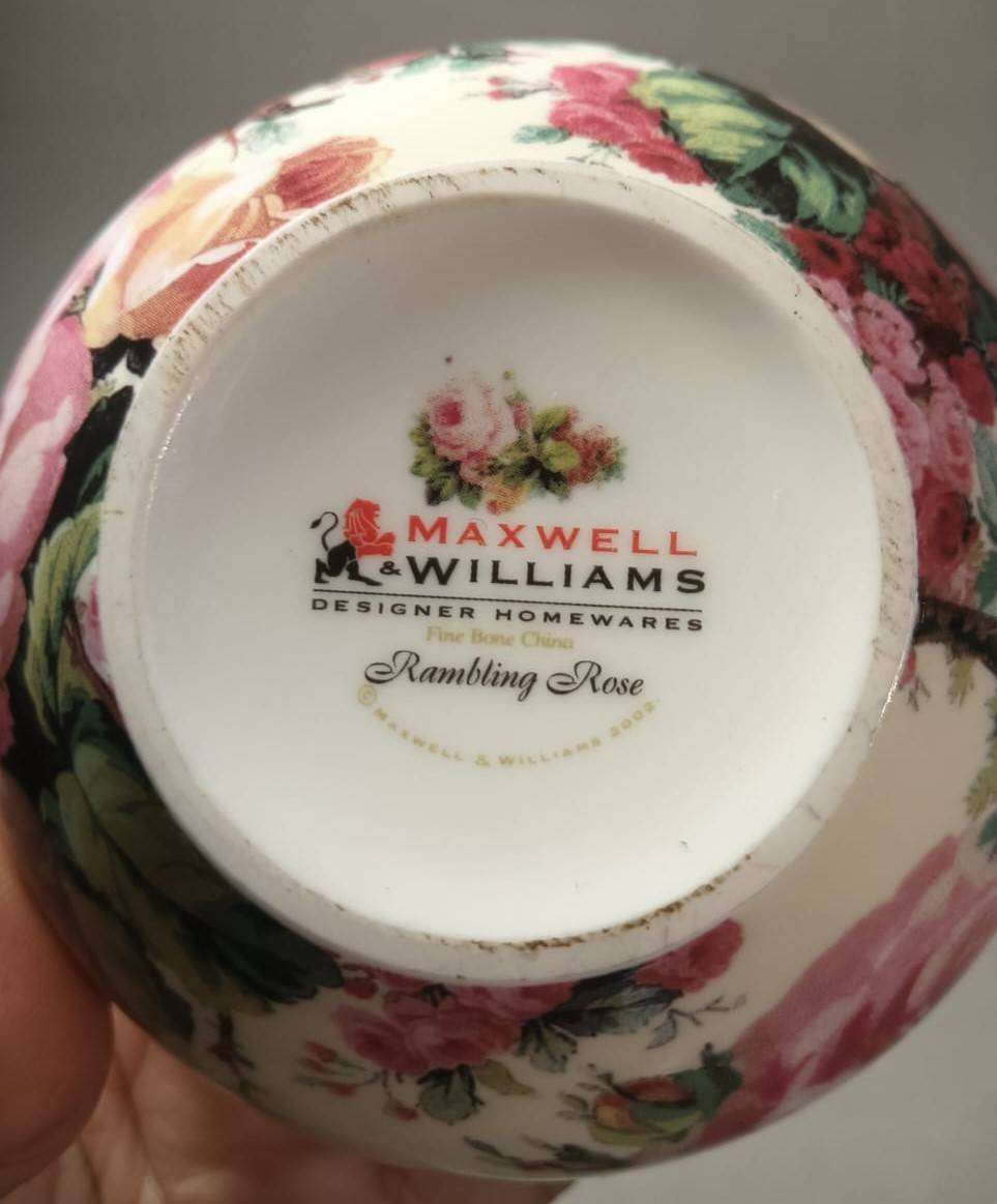 MAXWELL & WILLIAMS RAMBLING ROSE CHINTZ PATTERN 2002 TEASET FOR ONE IN GOOD CONDITION