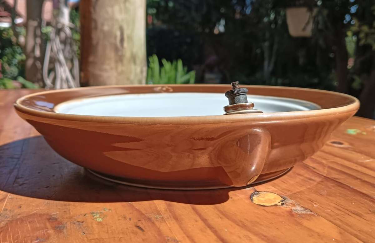 Rare Antique (c1854-1918) Mehun Charles Pillivuyt & Co (C.P. & Co) France Ceramic Food Warming Plate