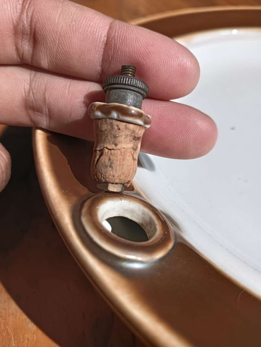 Rare Antique (c1854-1918) Mehun Charles Pillivuyt & Co (C.P. & Co) France Ceramic Food Warming Plate