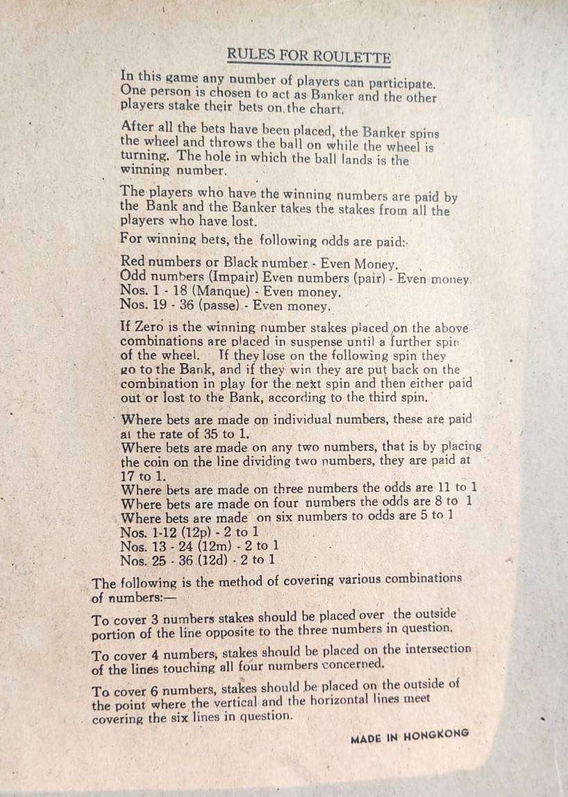 Vintage 1968 Merit Portable Roulette Game Complete  Have The Fun of a Casino in Your Home