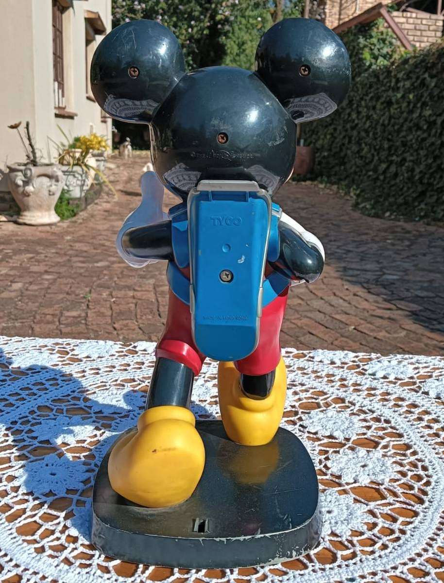 Disney Mickey Mouse 1986 Tyco Blue Backpack Telephone Base No Phone