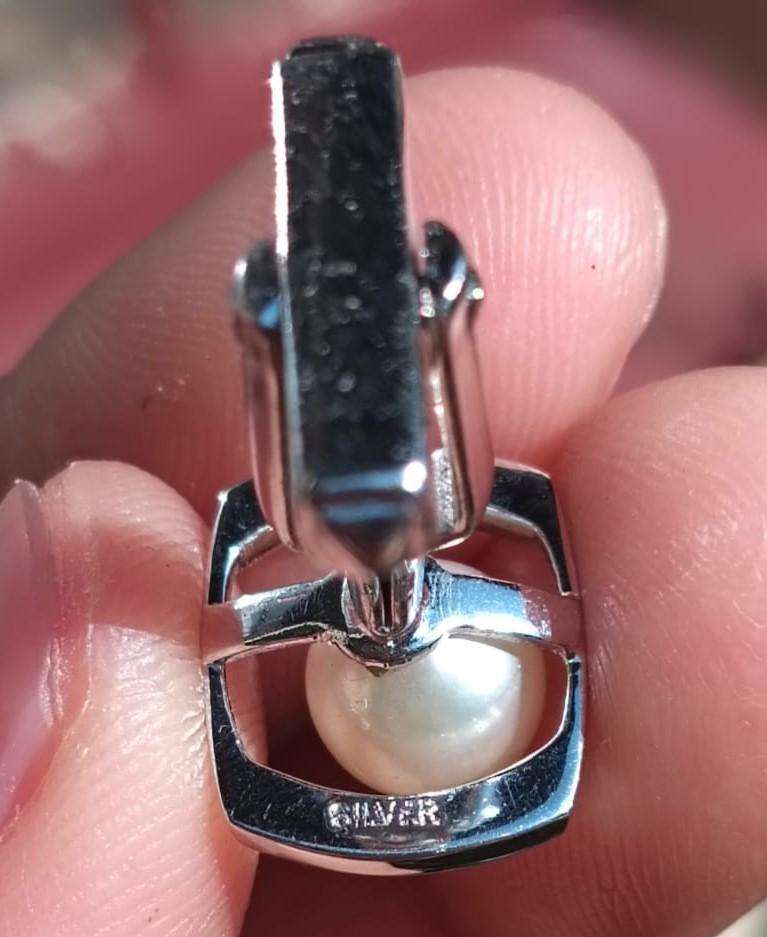 Mikimoto Japan 8mm Pearl Sterling Silver Cufflinks 7.4g