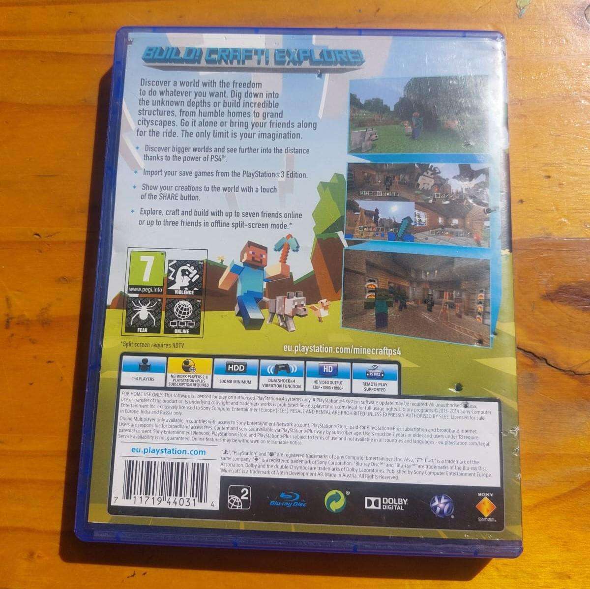 Minecraft PS 4 Edition 2014 Sony Playstation 4 Game - 90% Google Ratings