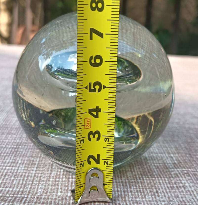 Captivating Ngwenya Suspended Controlled Bubbles Art Glass Paperweight In Good Condition