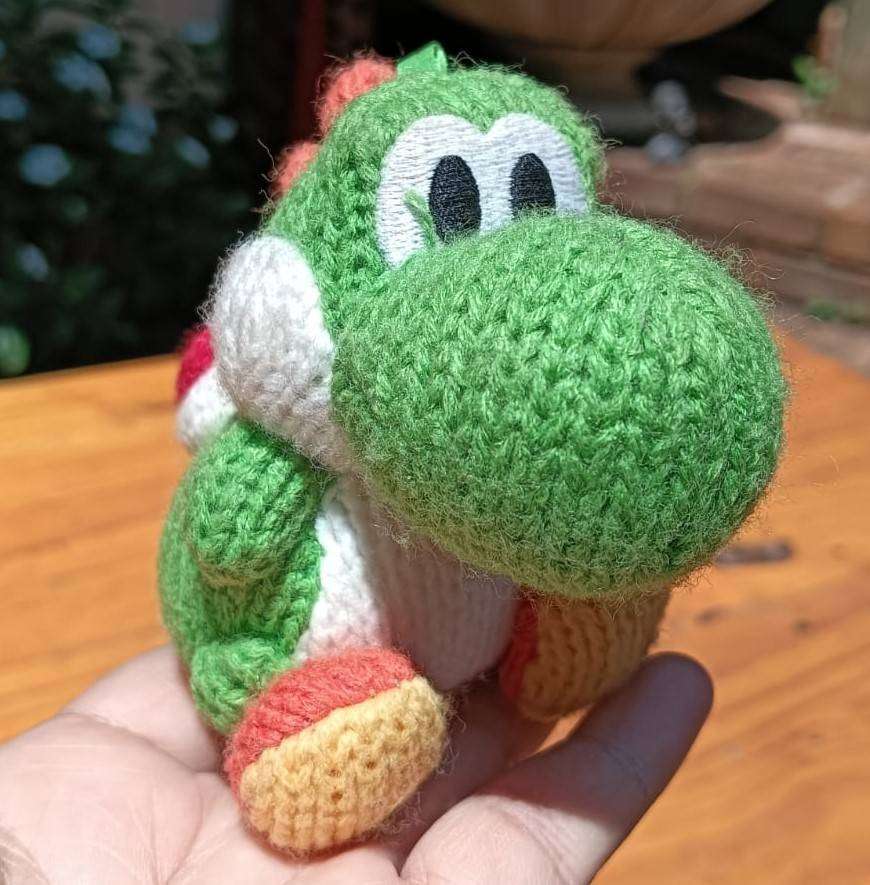 Cutest Nintendo Green Yarn Yoshi Amiibo (interactive robot buddy) Figure  2015 Discontinued Collect