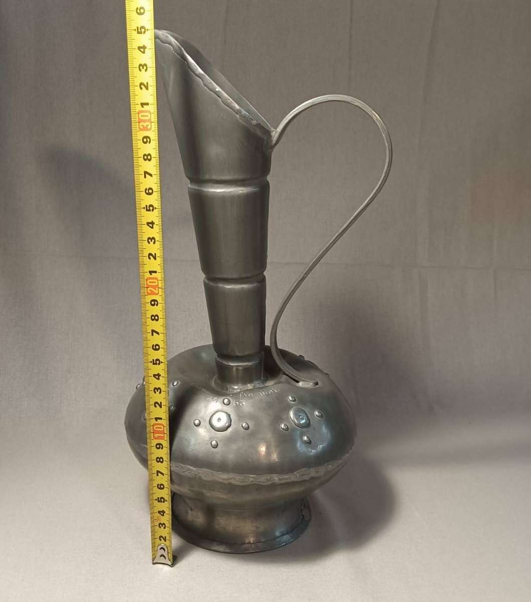 Viking Style Norge Haandarbeid Ekensteen Tinn (Pewter) Water Jug Large 36cm High