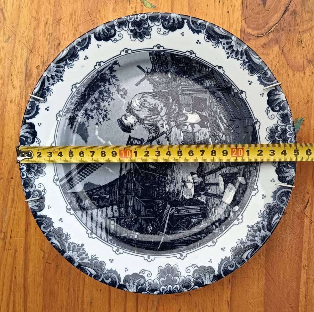 Delft Holland Oude Molen Fabriek Dutch Old Clog Maker Plate Special Limited Edition 25cm Diam