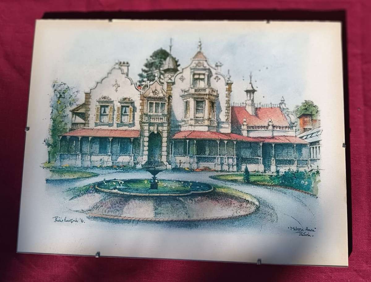 Philip Bawcombe (1906-2000) Melrose House Pretoria 1983 Lithographic Print