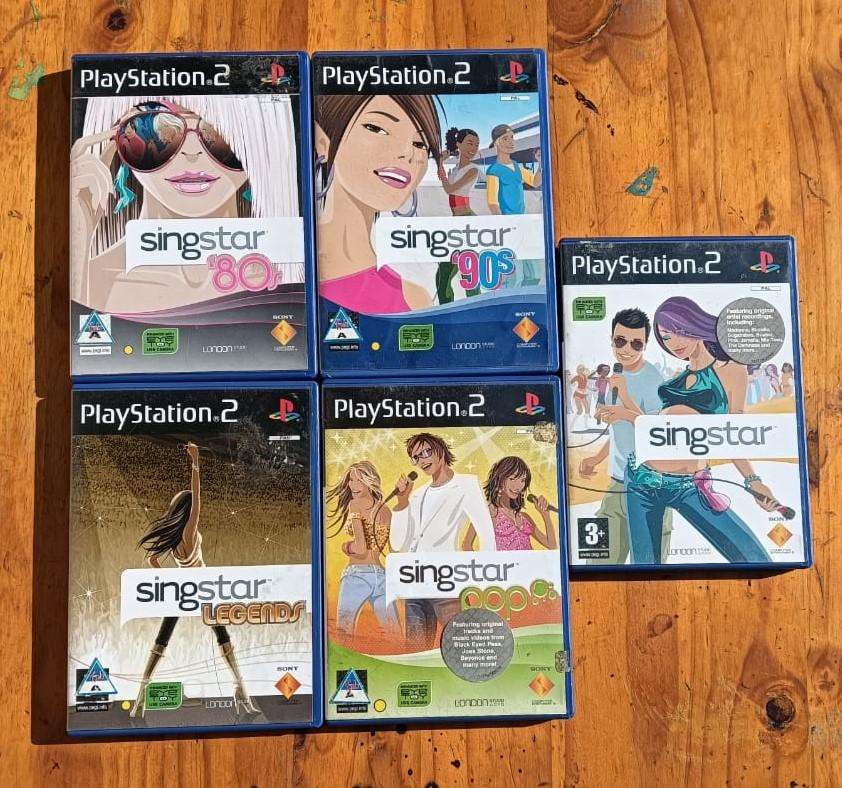 Five Singstar Sony Playstation 2 Karaoke Games