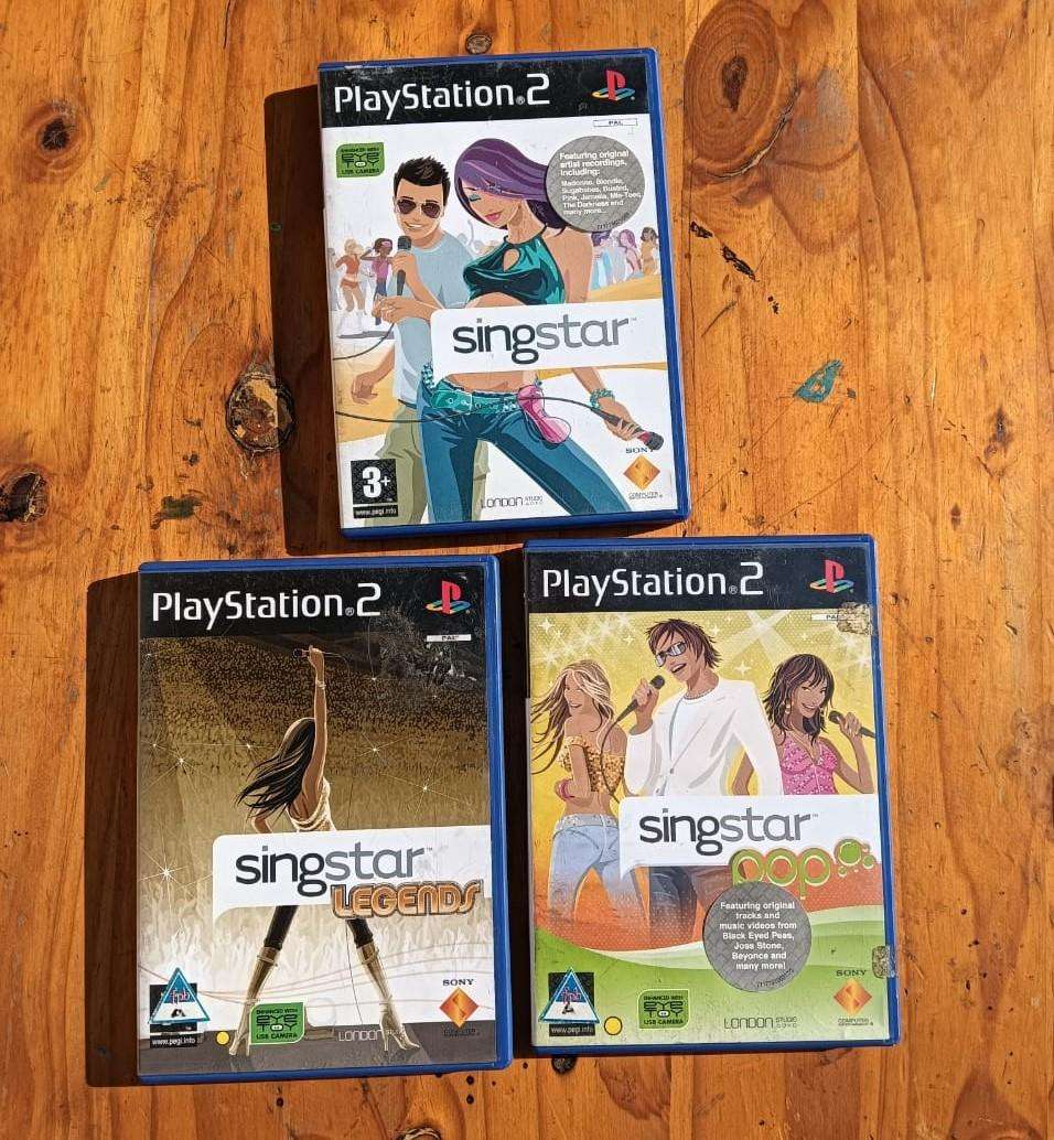 Five Singstar Sony Playstation 2 Karaoke Games